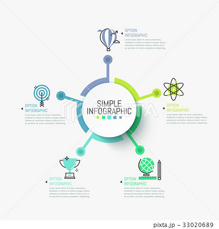 Minimalist infographic design layout. Round 33020689