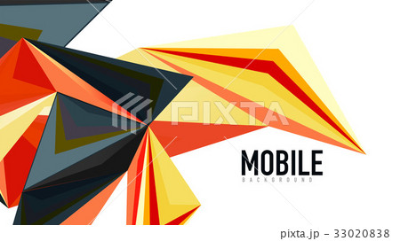 Modern triangle presentation template 33020838