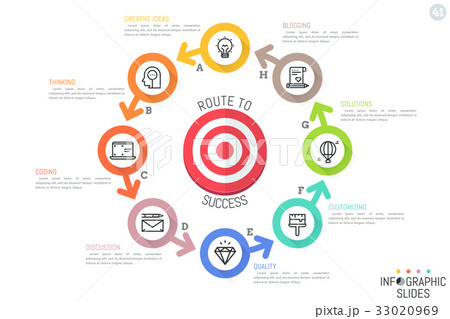 Infographic design layout. Ring-shaped diagram 33020969