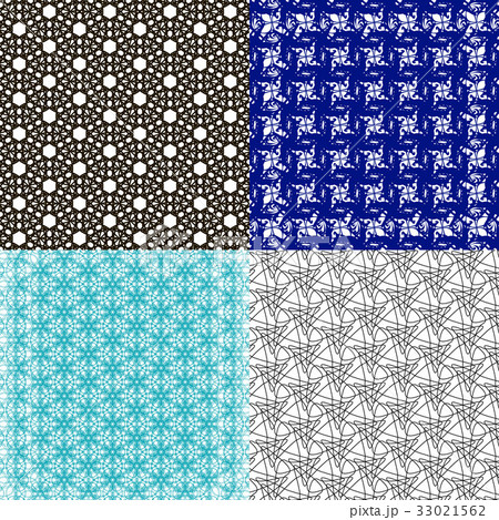 Set of abstract vintage geometric wallpaper patter 33021562