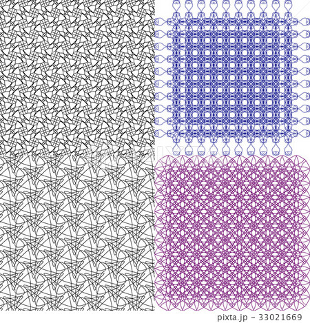 Set of  geometric pattern in op art design. Vector 33021669