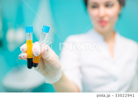 Test tubes with blood and plasma Test tubes with blood and plasma 33022941
