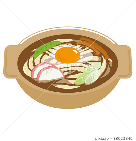 味噌煮込みうどんのイラスト素材