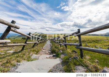 Road view of Utsukushigahara  ,Nagano , Japan. 33024135