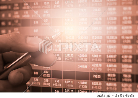 Double exposure business props on stock financial  Double exposure business props on stock financial  33024938