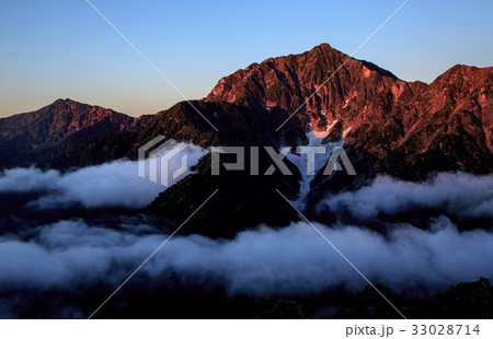 大遠見から夜明けの北アルプス 大遠見から夜明けの北アルプス 33028714