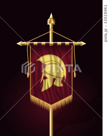 Festive Banner Vertical Flag Helmet of Warrior 33028961