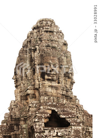 Giant stone face in Prasat Bayon Temple Angkor Wat Giant stone face in Prasat Bayon Temple Angkor Wat 33028991