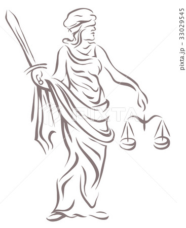 Femida with with a sword and scales 33029545