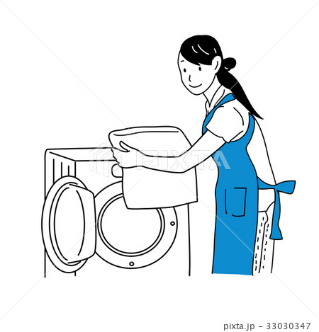 洗濯をする女性 洗濯をする女性 33030347