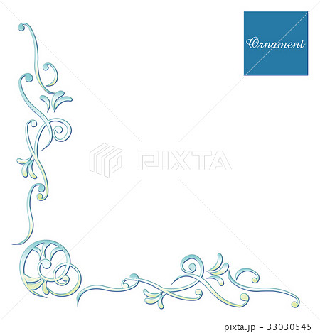 レリーフ状のフレーム クラシカルオーナメント 飾り罫 飾り囲み Hand Drawn Ribbonのイラスト素材