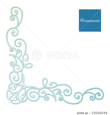 レリーフ状のフレーム クラシカルオーナメント 飾り罫 飾り囲み Hand Drawn Ribbonのイラスト素材