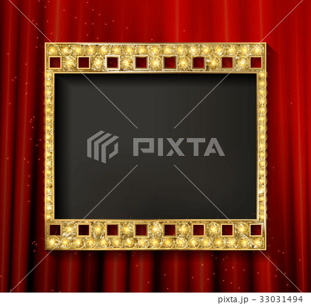 gold film on the curtain backdrop. gold film on the curtain backdrop. 33031494