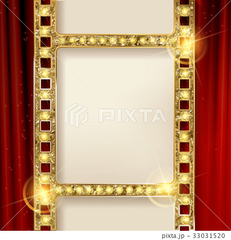 gold film on the curtain backdrop. 33031520