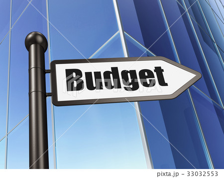 Money concept: sign Budget on Building background Money concept: sign Budget on Building background 33032553