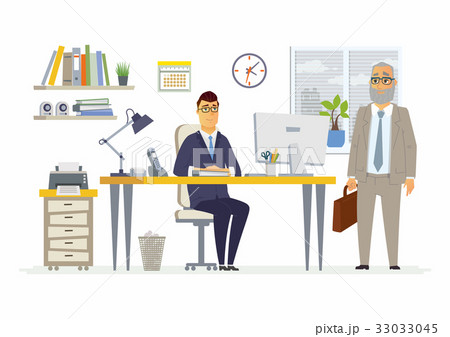 Office Scene - modern vector cartoon business 33033045