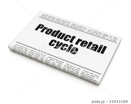 Advertising concept: newspaper headline Product 33033199