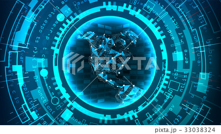 Futuristic Technology Connection Structure. Vector 33038324