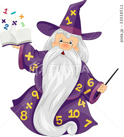 Man Math Wizard Magical Book 33038511
