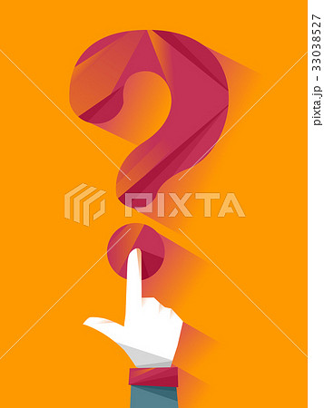 Hand Question Mark Press 33038527