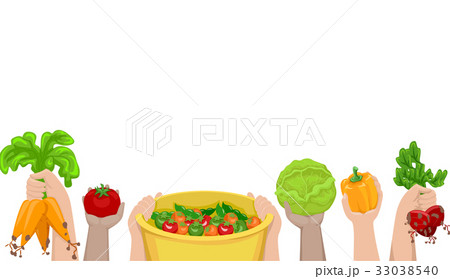 Hands Vegetable Garden Harvest Border Hands Vegetable Garden Harvest Border 33038540