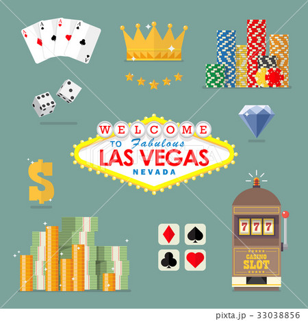 Four ace playing cards illustration, Welcome to Fabulous Las Vegas