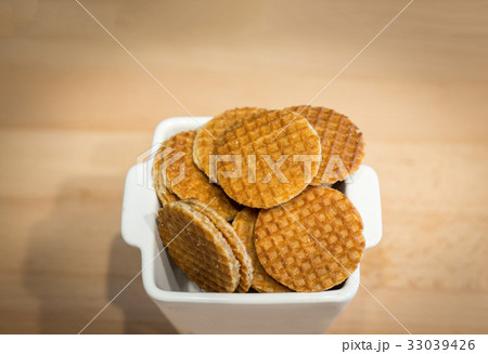 homemade stroopwafel snack 33039426