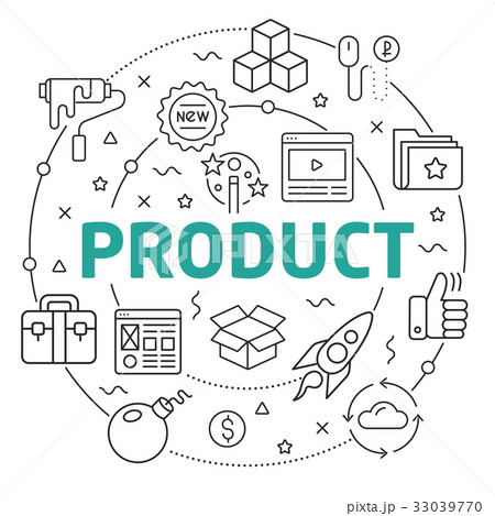 Line Flat Circle illustration product 33039770