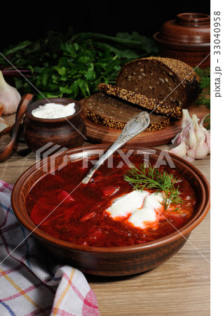 Borsch - soup with beet Borsch - soup with beet 33040958