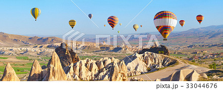 Hot air balloons in Cappadocia, Turkey Hot air balloons in Cappadocia, Turkey 33044676