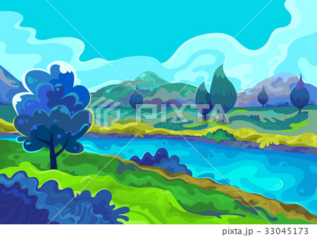 Landscape, Vector illustration 33045173