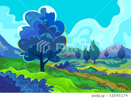 Landscape, Vector illustration 33045174
