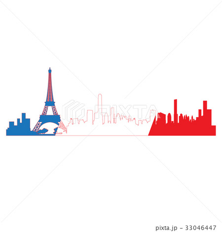 Isolated cityscape of Paris Isolated cityscape of Paris 33046447