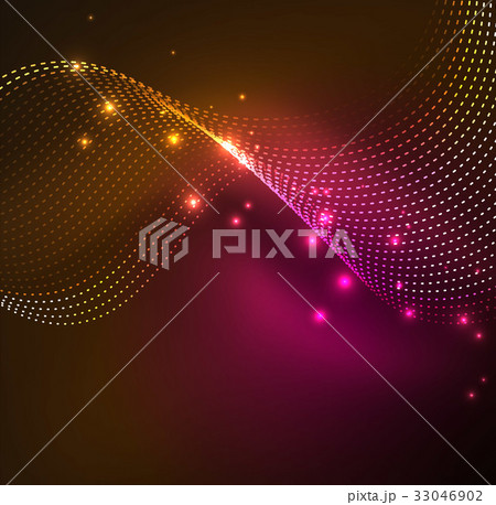 Vector wave particles background 33046902