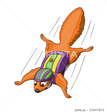 Funny cartoon squirrel character base jumping Funny cartoon squirrel character base jumping 33047643
