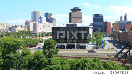 Aerial view of streets in Rochester, New York Aerial view of streets in Rochester, New York 33047818