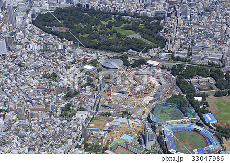 新国立競技場建設用地上空/Aerial view 新国立競技場建設用地上空/Aerial view 33047986