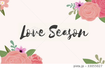 Love Fondness Flower Boarder Card Concept 33055027