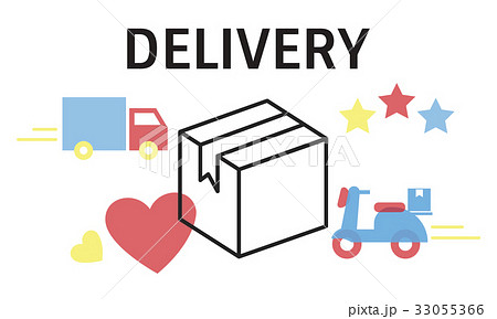 Illustration of transportation packages delivery Illustration of transportation packages delivery 33055366