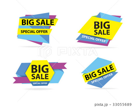 Colorful shopping sale banner template, discount 33055689