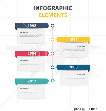Business Infographic timeline process template 33055690