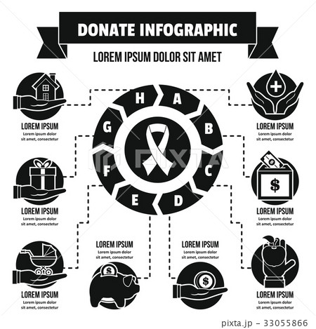 Donate infographic concept, simple style 33055866