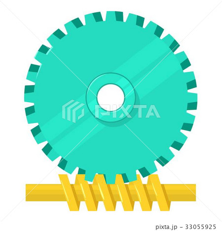 Helical Gear icon, cartoon style 33055925