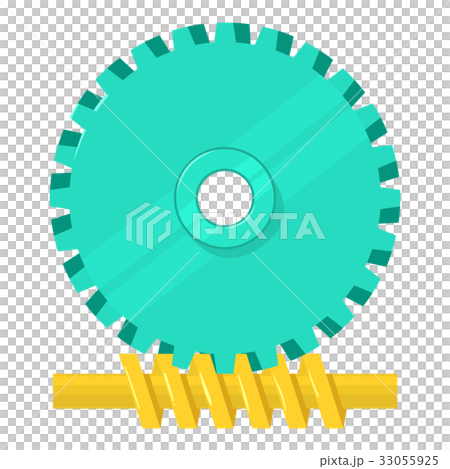 Helical Gear icon, cartoon style 33055925