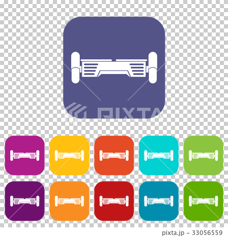 Smart scooter icons set flat Smart scooter icons set flat 33056559