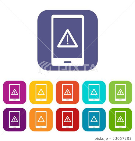 Not working phone icons set flat Not working phone icons set flat 33057202
