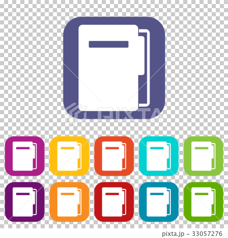 File folder icons set flat 33057276