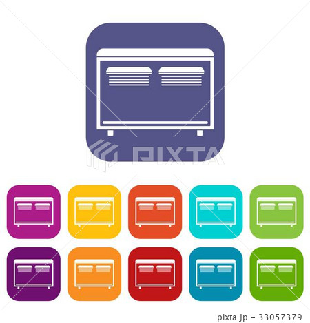 Home equipment for heating icons set flat Home equipment for heating icons set flat 33057379