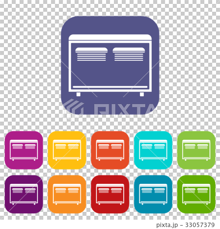 Home equipment for heating icons set flat Home equipment for heating icons set flat 33057379