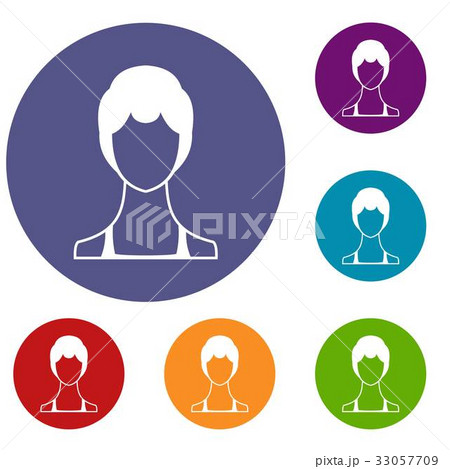Woman icons set 33057709